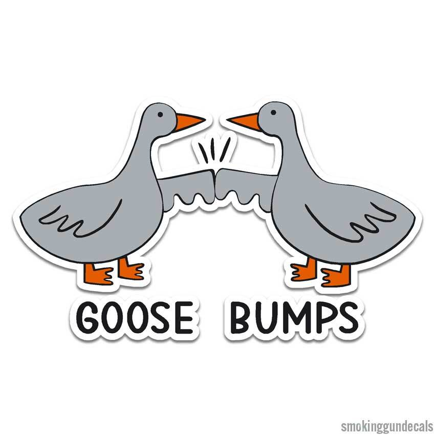 Goose Fist Bump, Vinyl Decal Sticker, Indoor Outdoor, 3 Sizes, #12077
