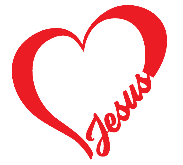 JESUS HEART, RELIGION, CHRIST, LOVE, Decal Stickers for Cars, Tablets, Laptops