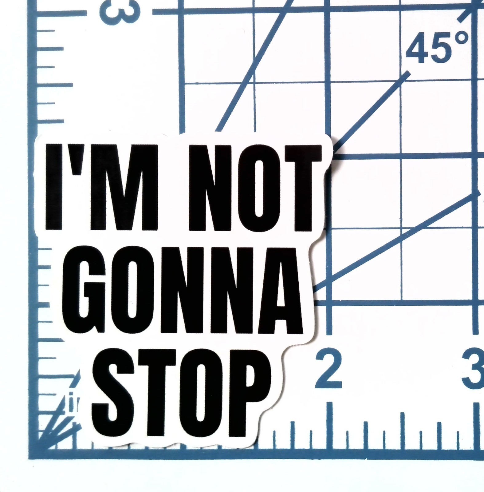 I'm Not Gonna Stop Vinyl Sticker Inspirational Quote Motivational Laptop Decal