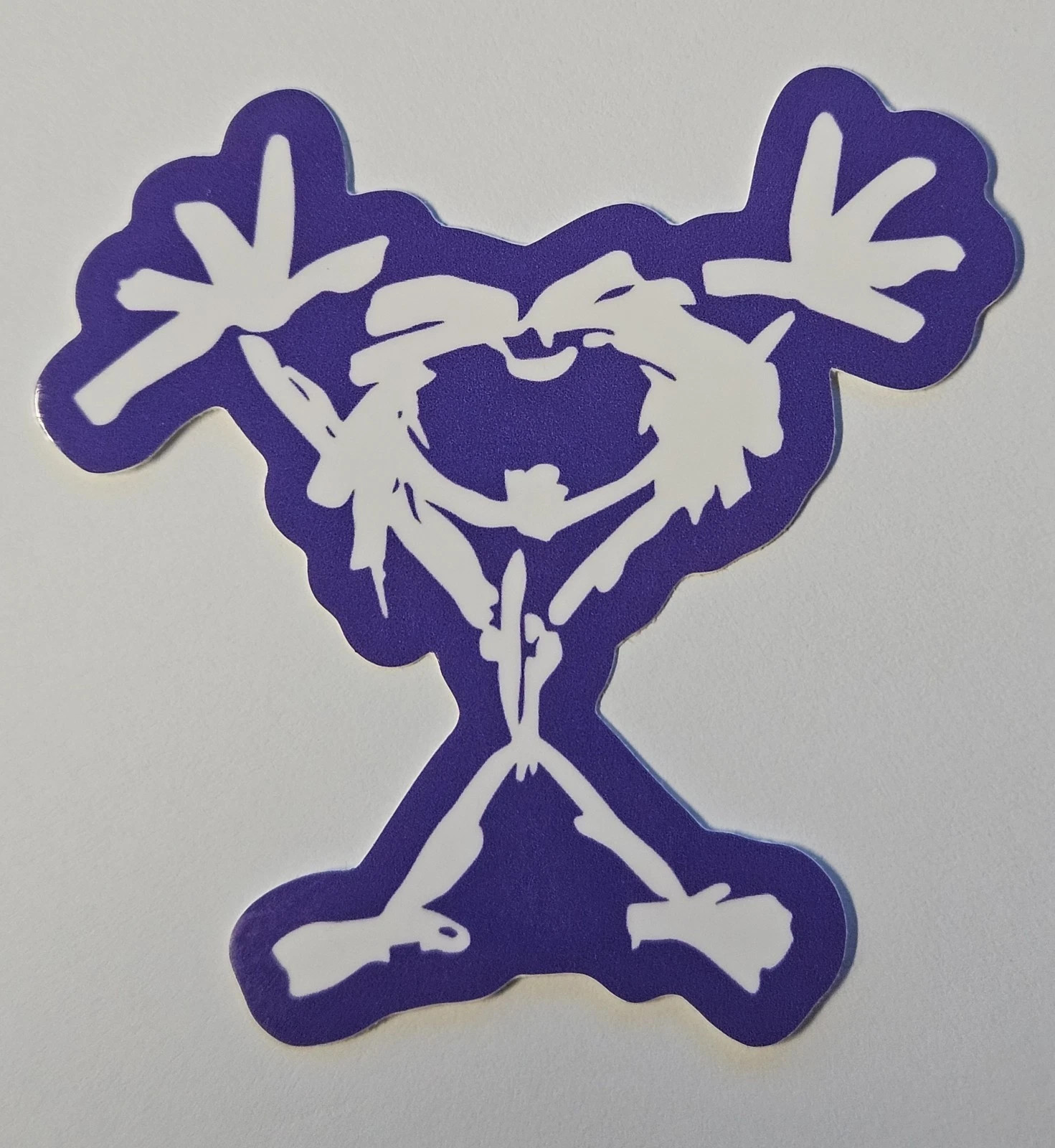 Pearl Jam Die-Cut Vinyl Sticker Purple & White 3" Stickman