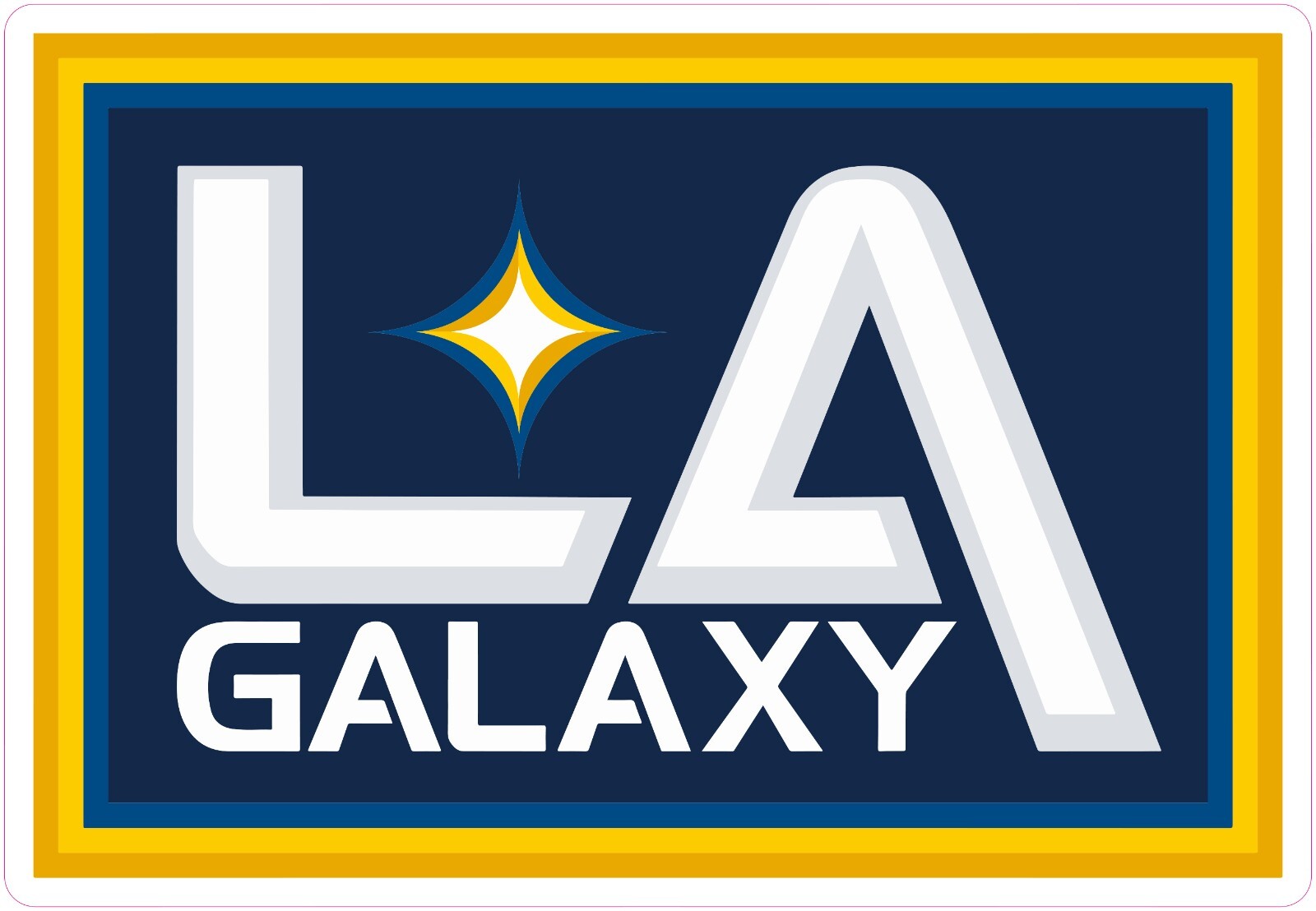 Los Angeles Galaxy Soccer Vinyl Decal Sticker Car Truck Bumper Laptop Mug