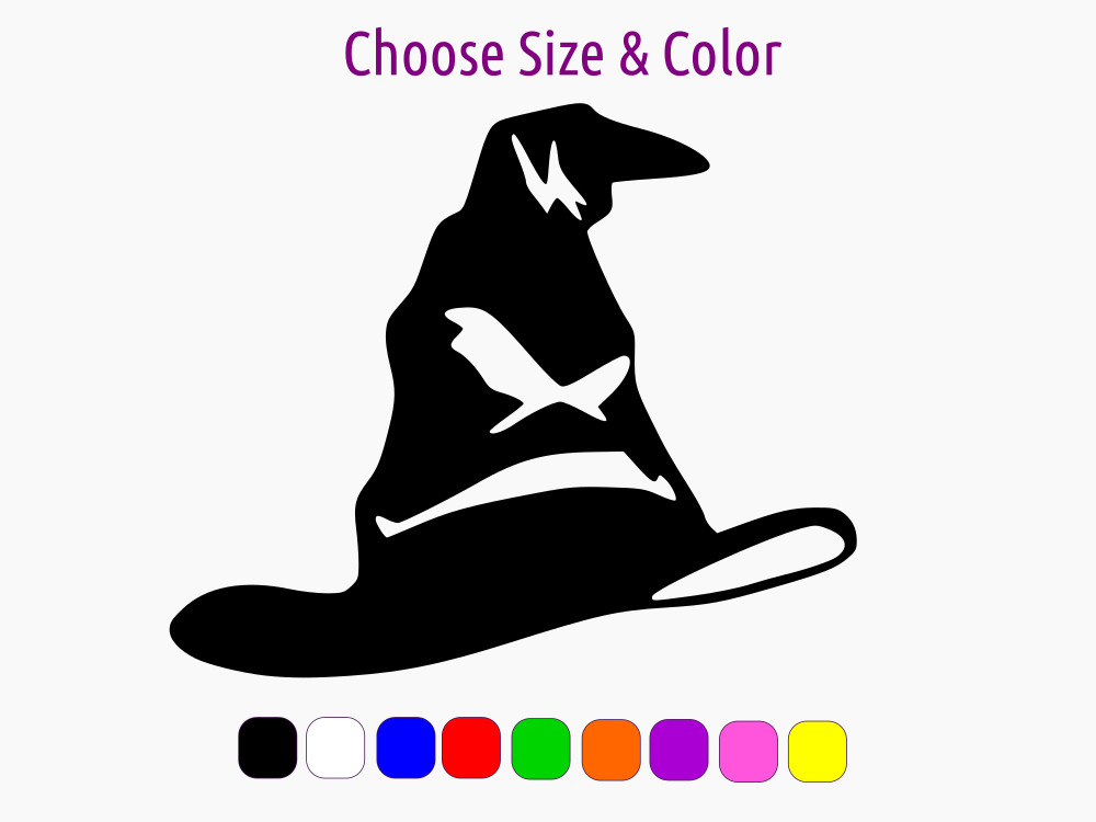 SORTING HAT Harry Potter Vinyl Window Decal Sticker CHOOSE SIZE COLOR