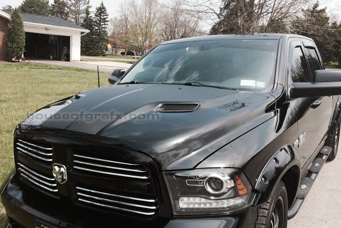 Performance Sport Solid Split Hood Stripe Stripes Decals Fit 2009-2018 Dodge Ram