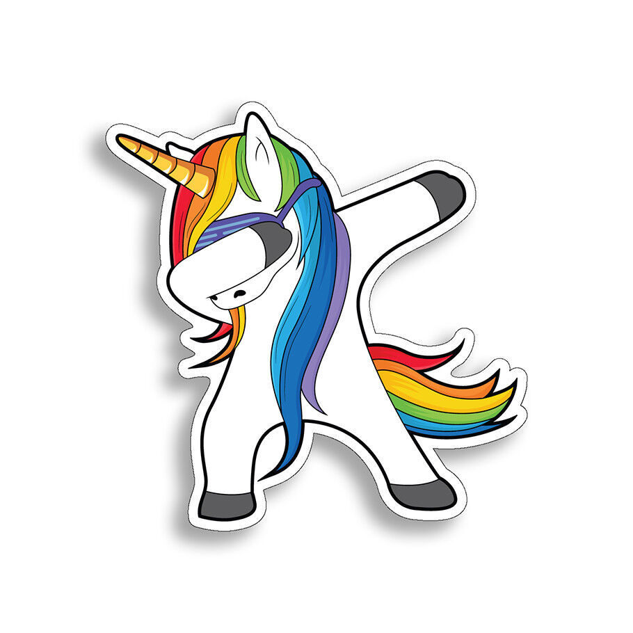 Unicorn Dabbing Sticker Decal