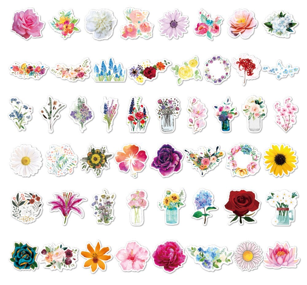 150pcs Flowers Stickers, Plants leaf flower Cactus Houseplant Stickers,#103205
