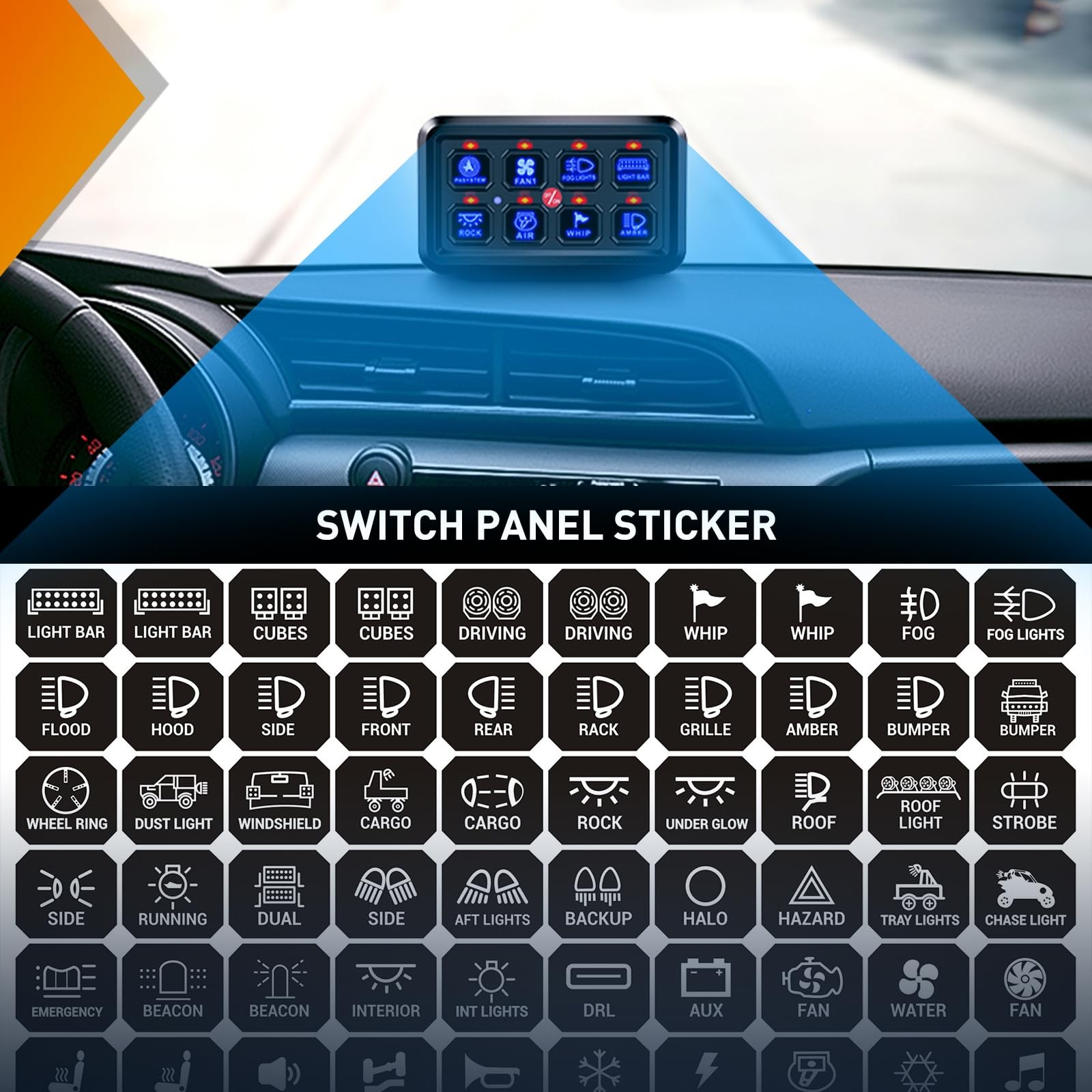 120PCS Switch Panel Stickers Multifunction Button Sticker for 6/8 Gang Label …