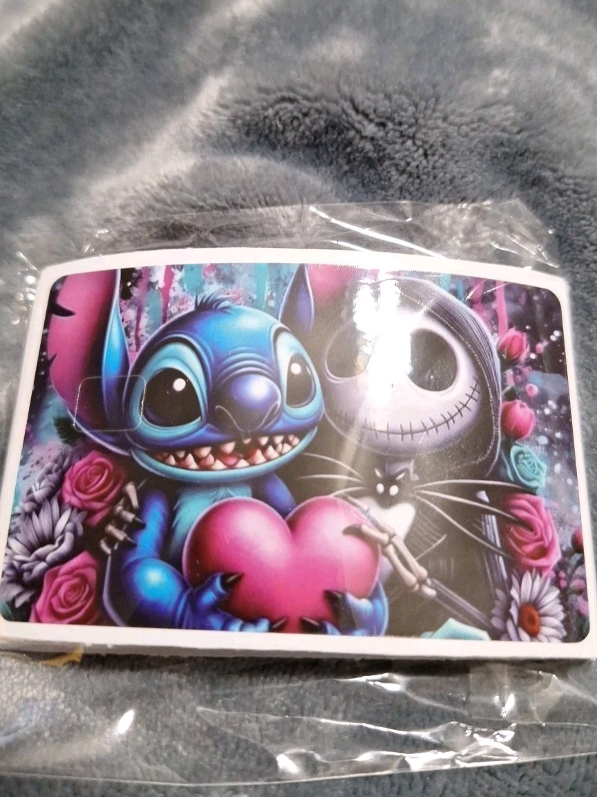 Stitch And Jack Skellington Themed Credit Debit Card Sticker Free Shipping