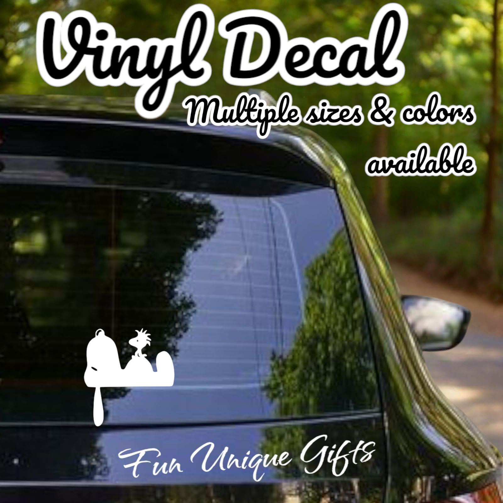 Snoopy & Woodstock Vinyl Decal Sticker -Multiple Colors & Sizes- SHIPS FREE
