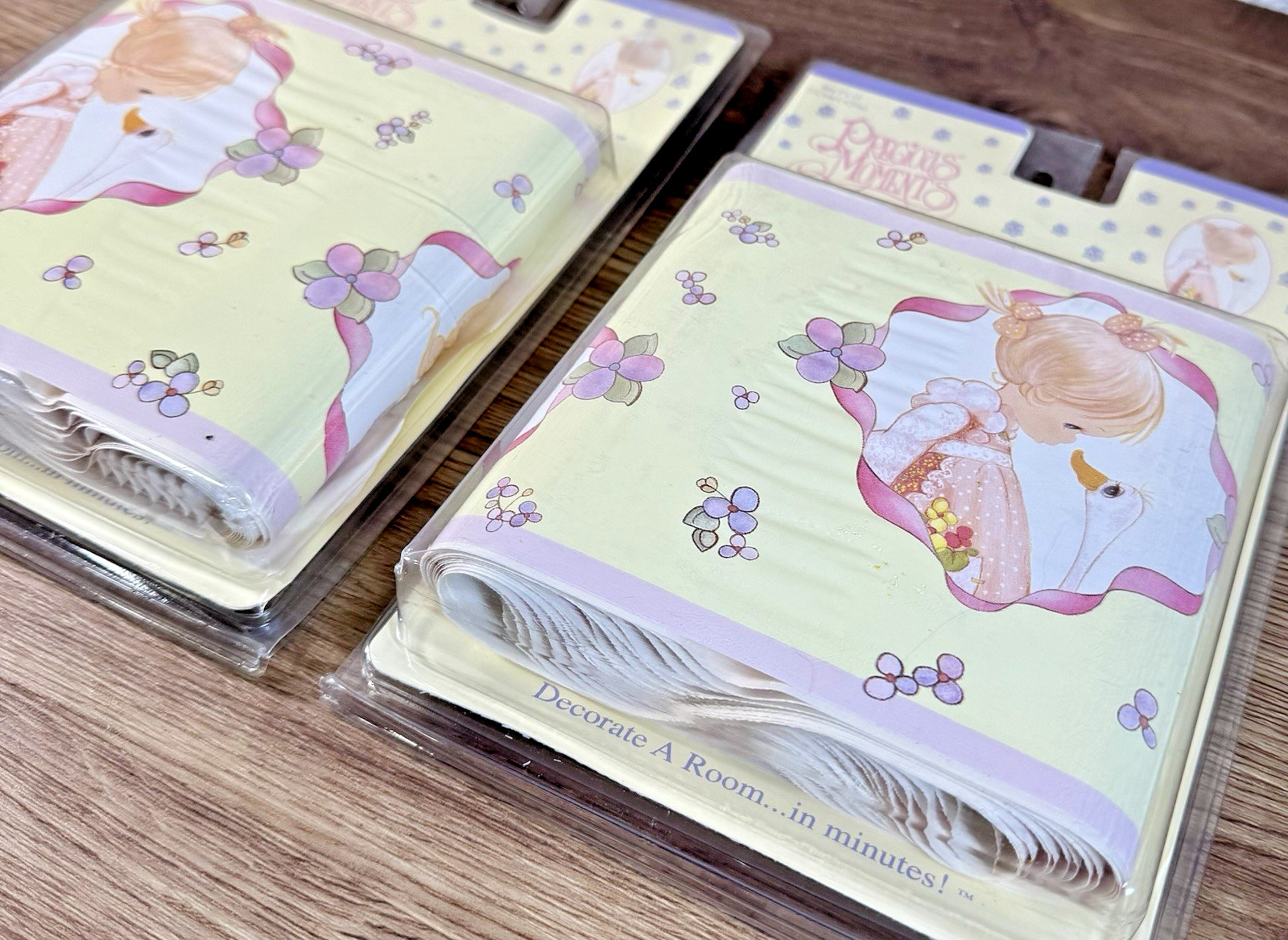 Vintage Precious Moments Nursery Wall Border 5”x15’ 1990s Baby Room Pastel Y2K