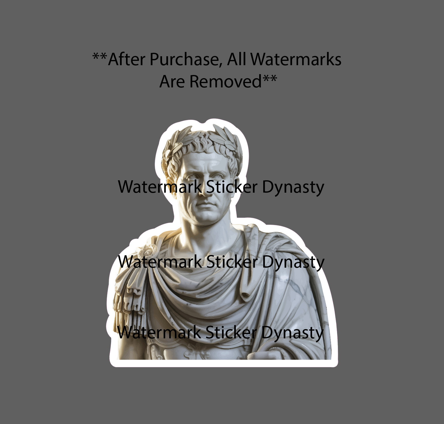 Julius Caesar Sticker Waterproof Decal Marble Statue Rome Roman Emperor Gift NEW