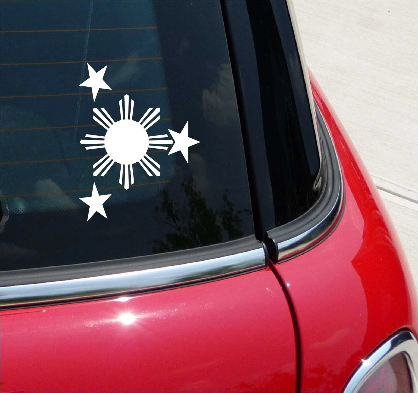 PHILIPPINE FLAG STARS SUN FILIPINO PRIDE FUNNY GRAPHIC DECAL STICKER DECOR