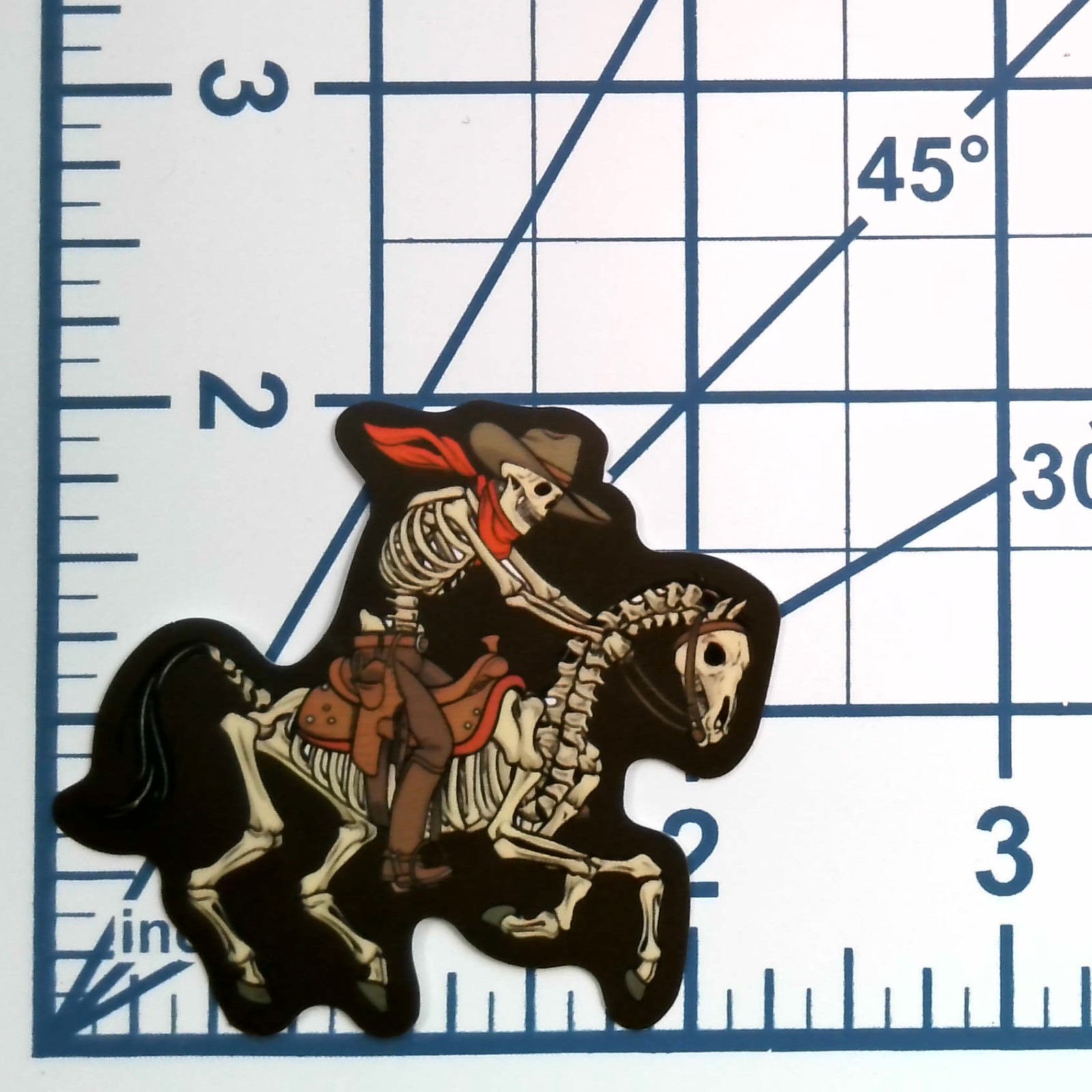 Skeleton Cowboy Vinyl Sticker Ghost Rider Decal Spooky Western Gothic Art