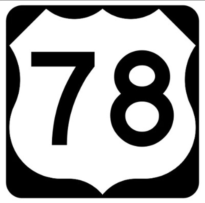 US Route 78 Sticker R1938 Highway Sign Road Sign