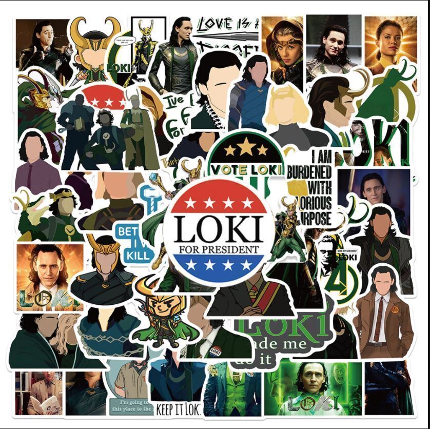LOKI Vinyl Stickers~TV SHOW Marvel AVENGERS~Waterproof Laptop Skateboard Decals