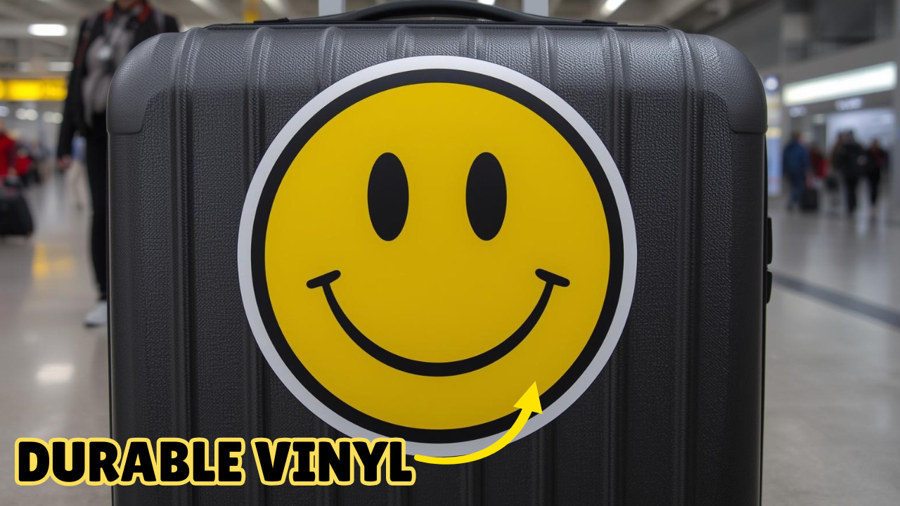 18" JUMBO/GIGANTIC/XTRA-LARGE Vinyl Happy Face Sticker Decal 18" Diameter!