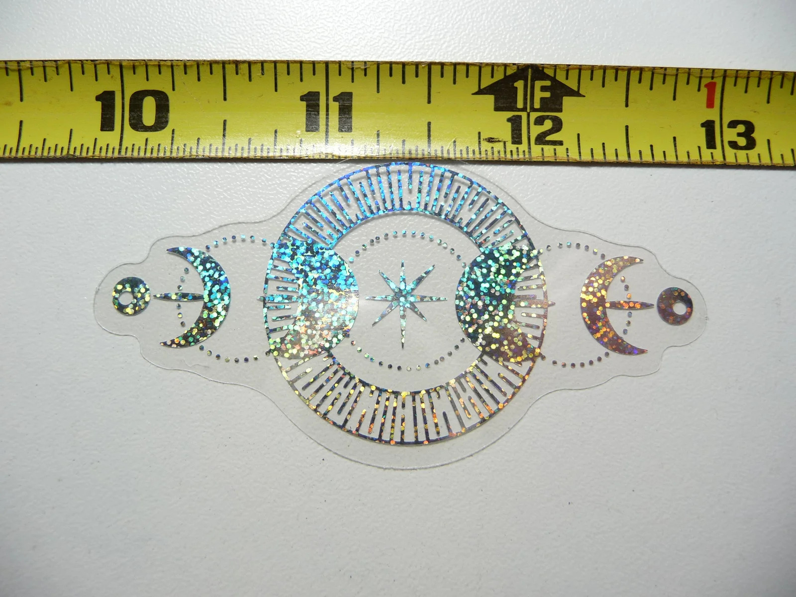 MYSTICAL SUN MOON MOVEMENTS HOLOGRAPHIC SMALL STICKER CELESTIAL DECAL