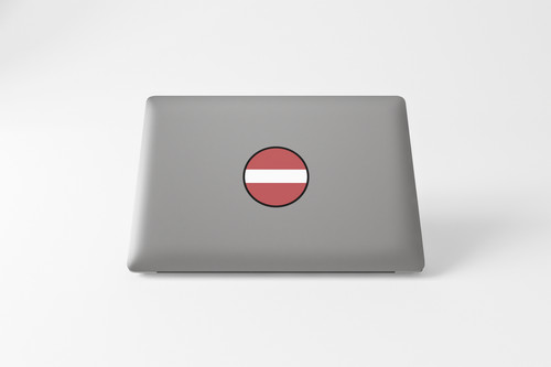 Latvia Flag Circle Sticker Decal