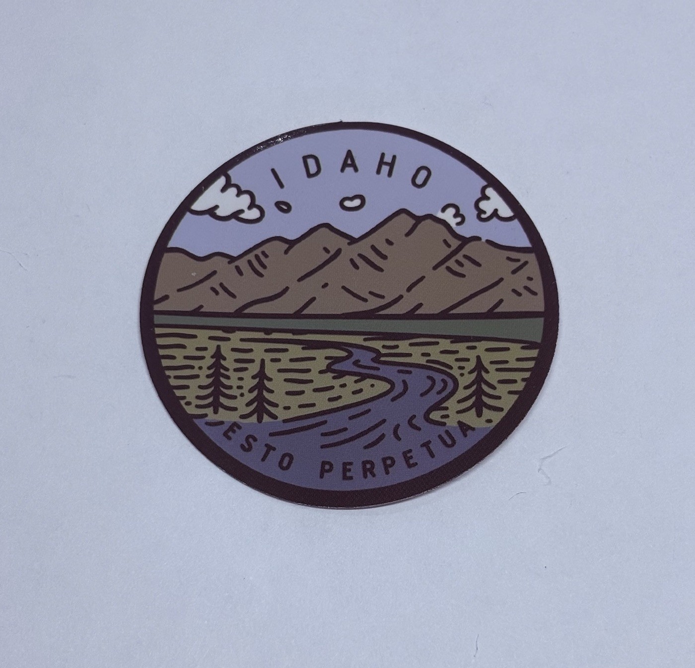 Idaho State Sticker “Esto Perpetua” Decal Vinyl USA Travel Souvenirs Journal Tc6