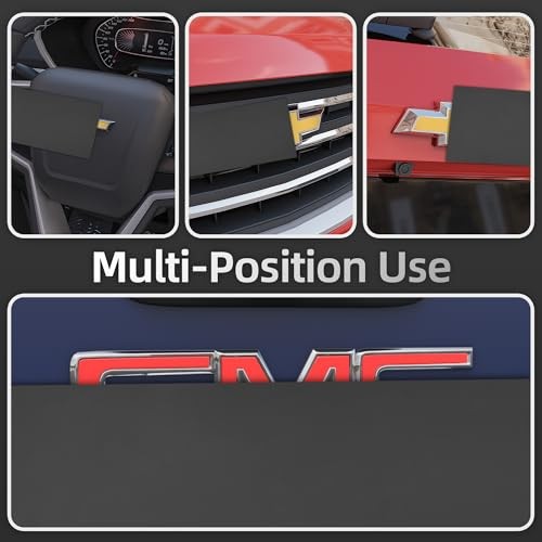 6 PCS Emblem Wrap Kit Compatible with Bowtie Logo Wrap Car Matte Black