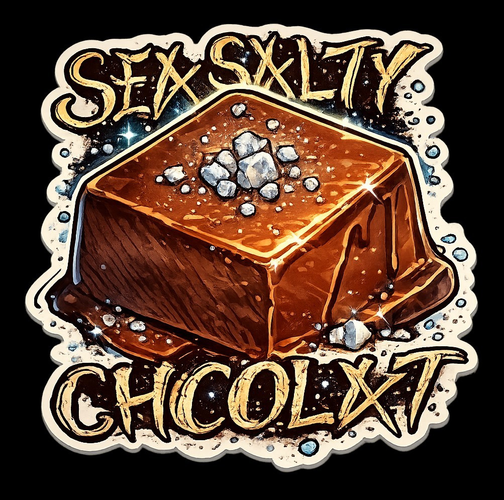 Sexy Salty Chocolat Chocolate Graphic Print Vinyl Sticker Decal 3×3