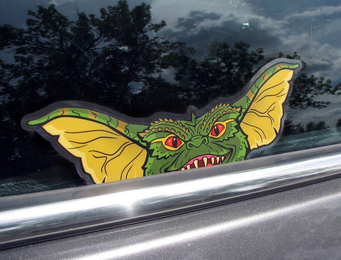 Peeking Gremlin Transparent Vinyl Sticker – Gremlins Car Skateboard Laptop Decal