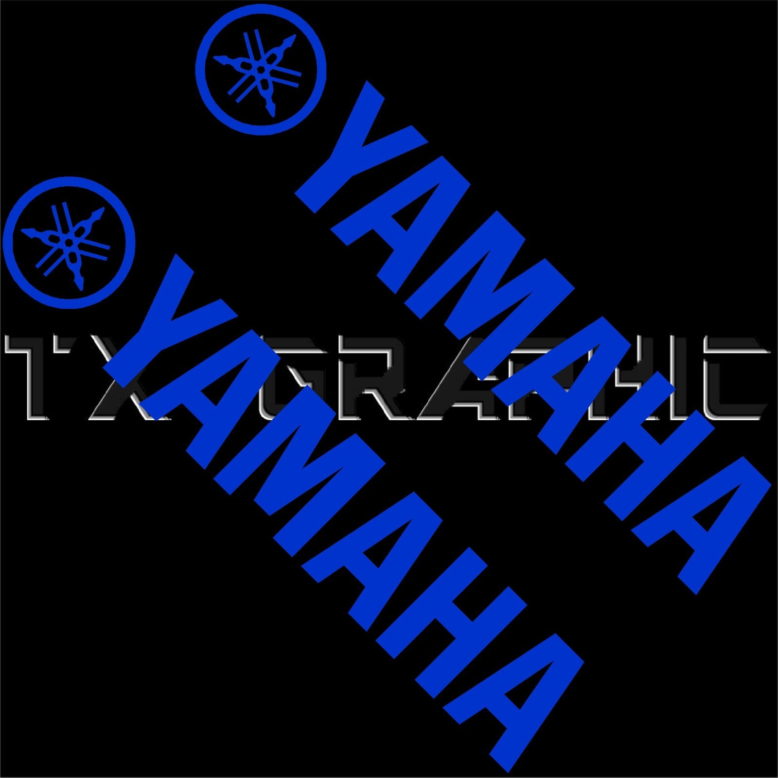 YAMAHA STICKER SET OF 2 VINYL DECAL FZR FJ FORKS MUSIC PIANO GUITAR INSTRUMENTS