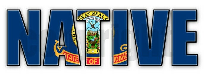 Idaho Native Flag Stickers Flag Decals Idaho Flag Stickers Born in Idaho