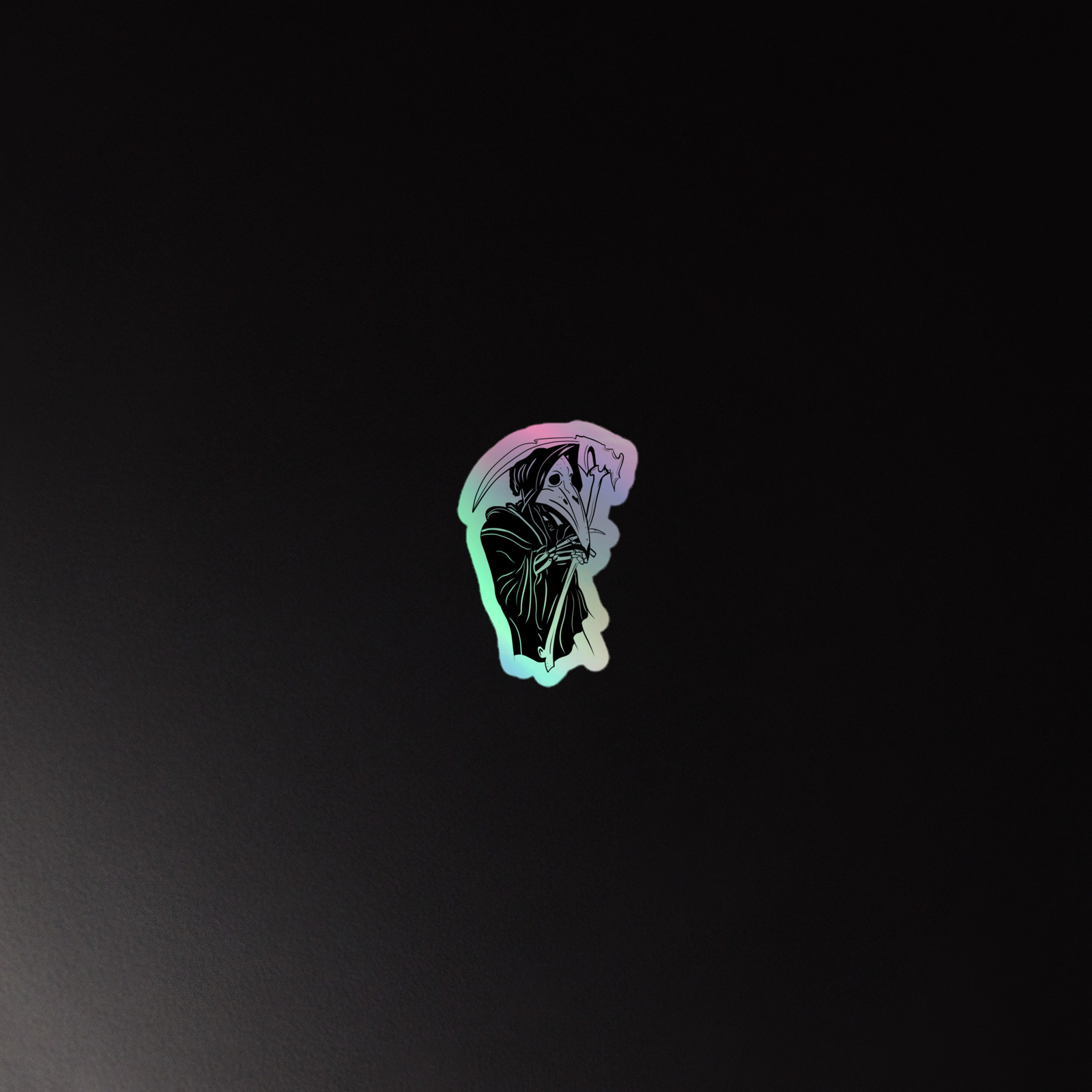 Plague Doctor Holographic stickers with original artwork