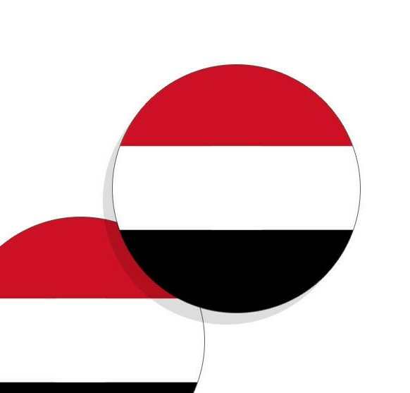 Yemen Flag Stickers Flag Decals Round Indoor Outdoor 4 Circles Yemen Flag