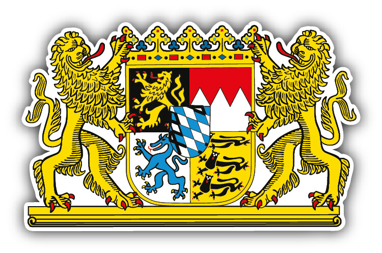 Bavaria Germany Coat Of Arms Car Bumper Sticker Decal "SIZES"