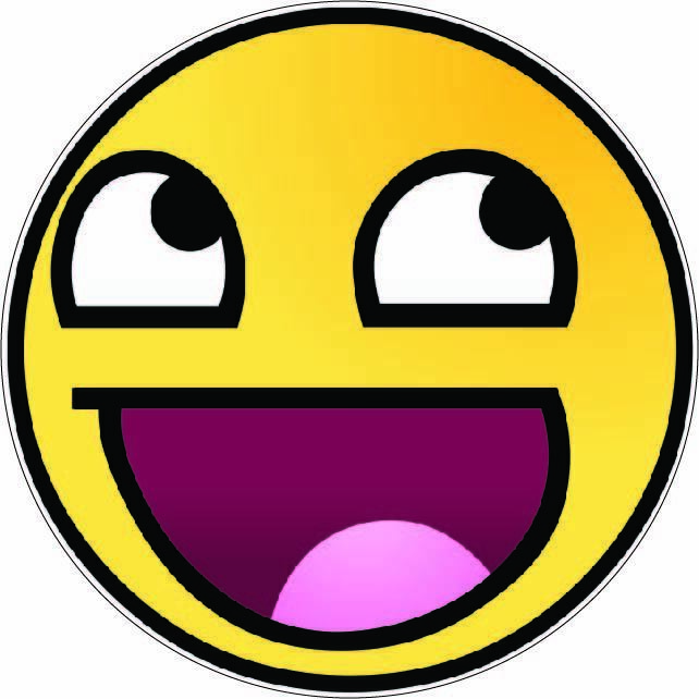 Awesome Happy Face Smiley Epic Emoji Emotions LOL Fun Vinyl Stickers Vinyl Decal