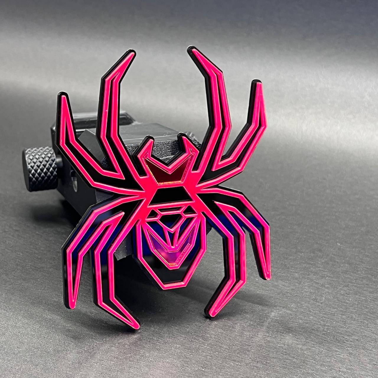 1x Black Widow Hitch Cover – PINK Badge Decal Exterior Car Tailgate Emblem