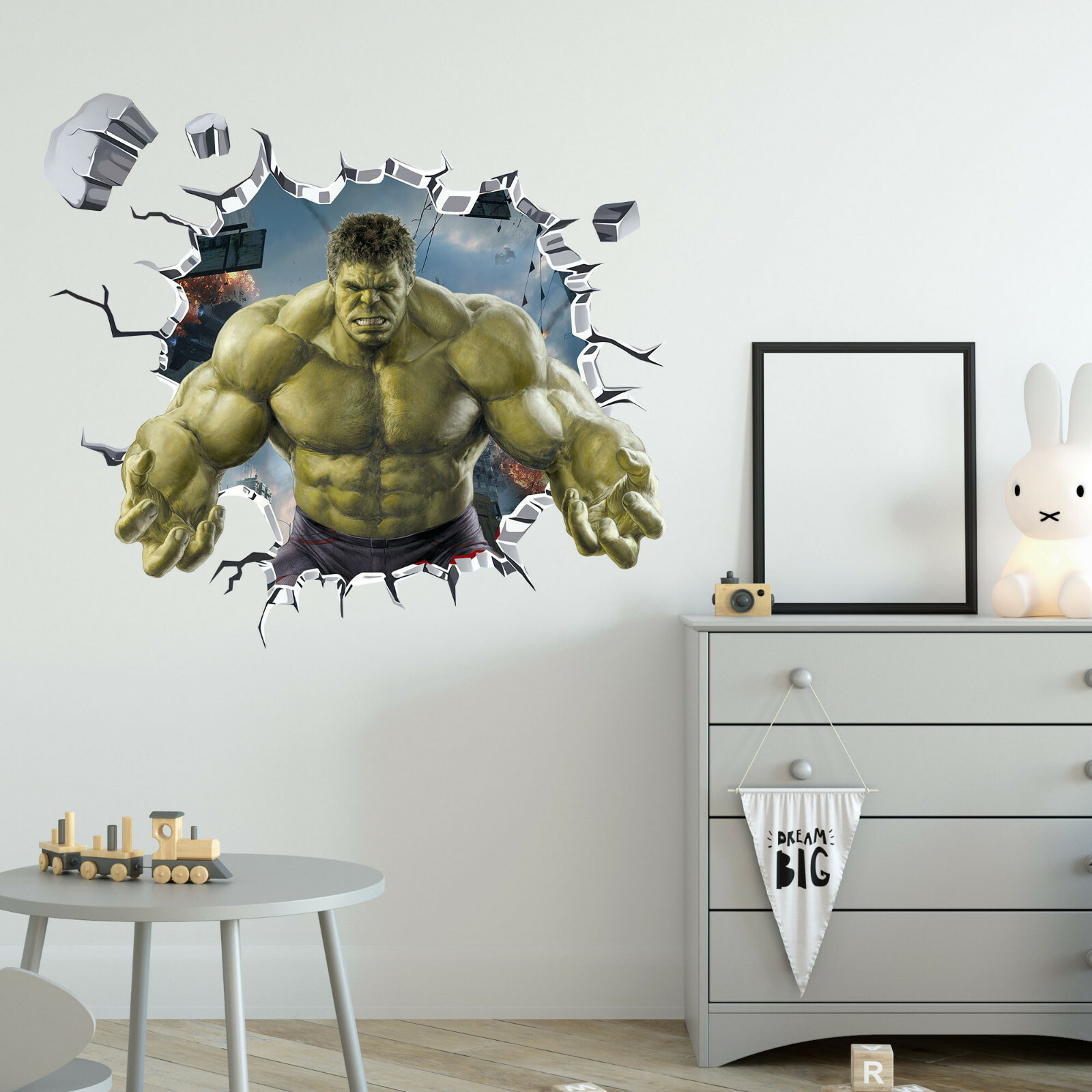 Avengers Hulk Spiderman Captain America Iron man Wall Decal Sticker 3D Wall Deco