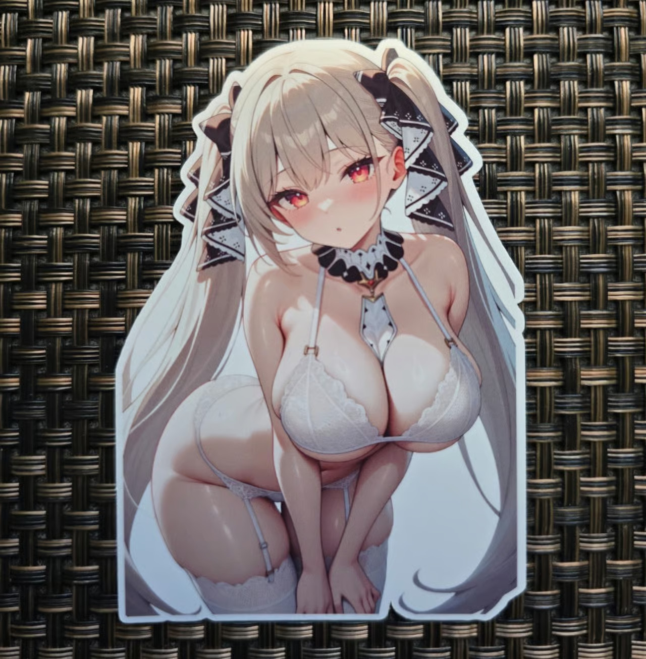Formidable Azur Lane white lingerie waifu sticker