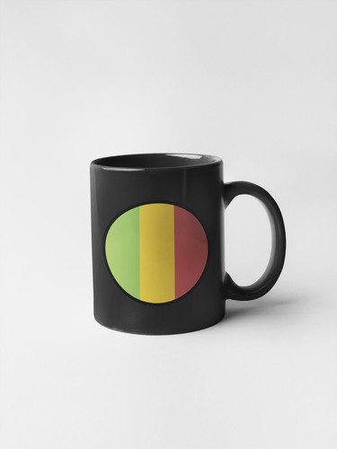 Mali Flag Circle Sticker Decal