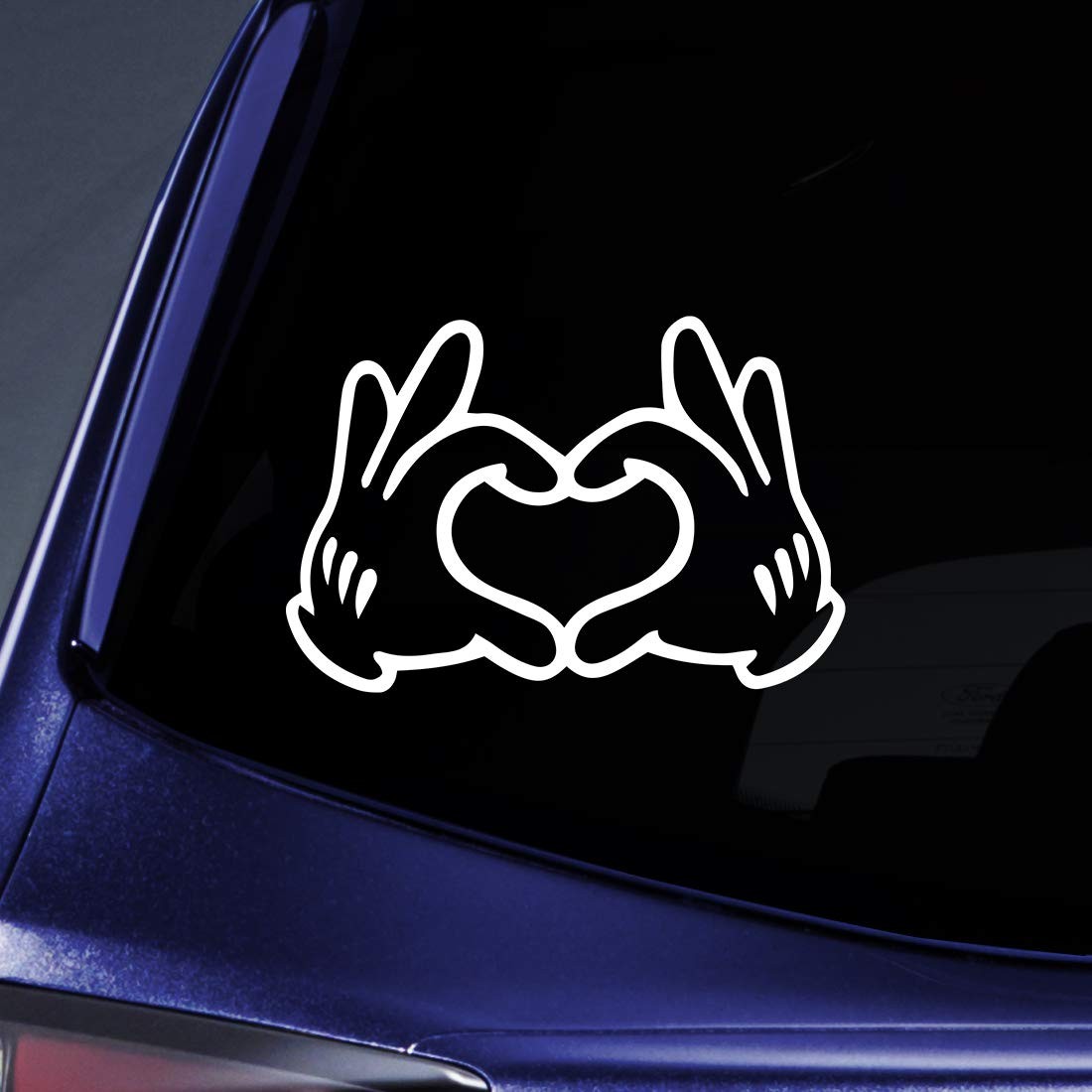 Soft Tone Heart Hand Decor Sticker Easy Remove Fits Indoor Casual Scene Beautify
