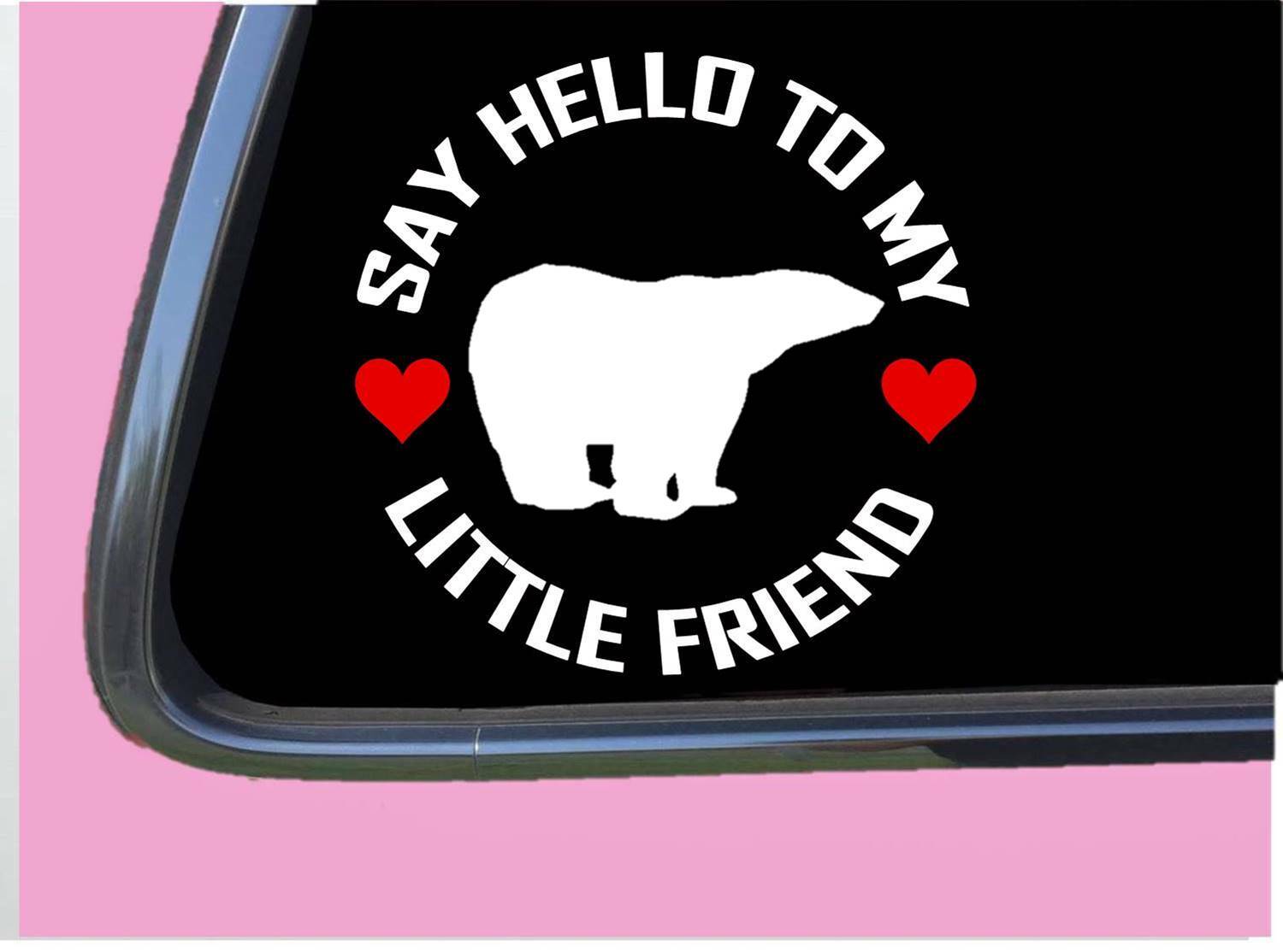 Polar Bear my Little Friend TP 1126 vinyl 6" Decal Sticker zookeeper