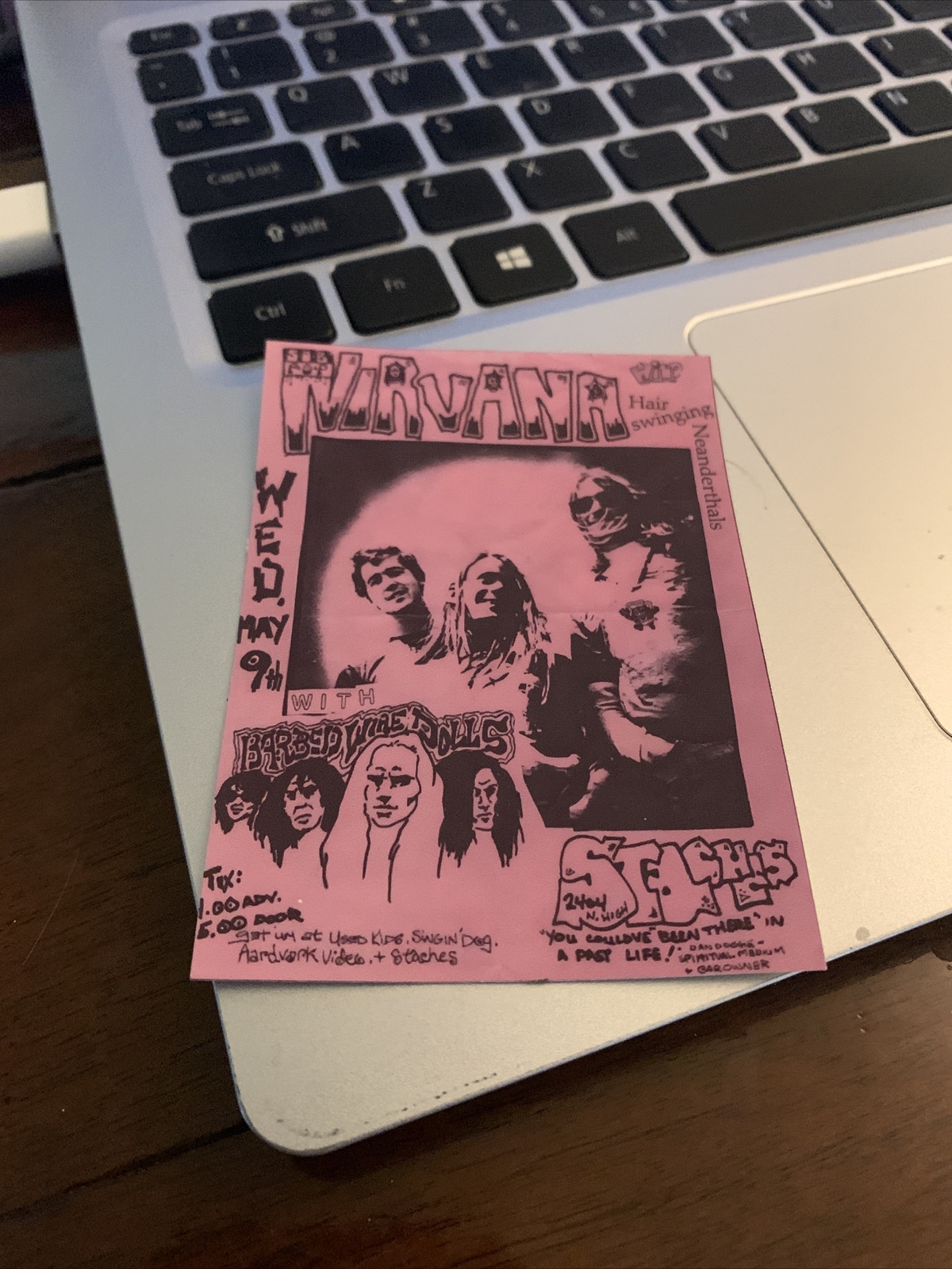 Grunge Concert Poster Sticker. Nirvana Early Days