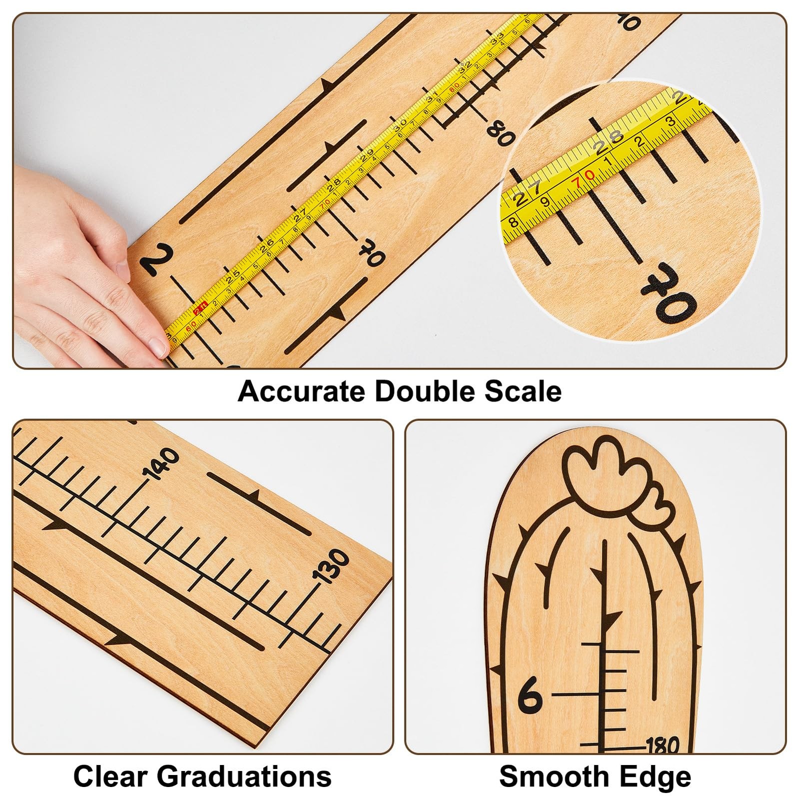 Beinou Growth Chart for Wall Wood Height Kids Measurement…