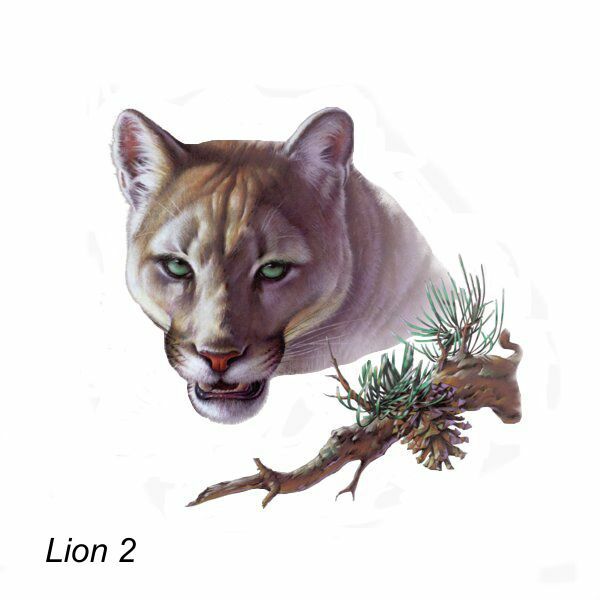 LARGE-SIZED CAR DECAL – LION – 2 CHOICES