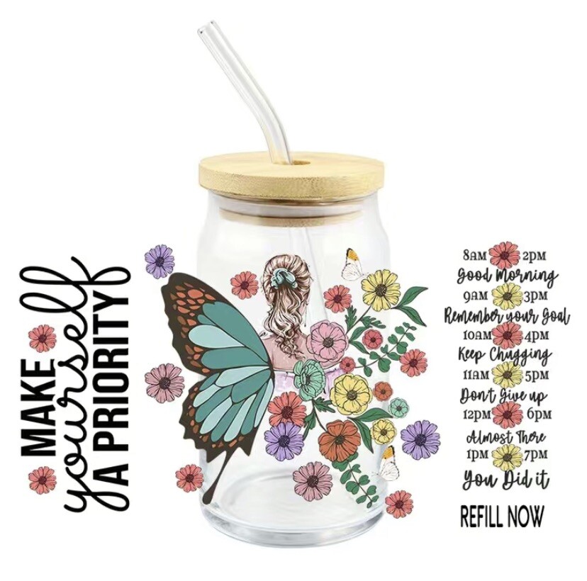 1pc Make Yourself Transfer Decal Sticker For Tumblers Cups Travel Mug Waterproof