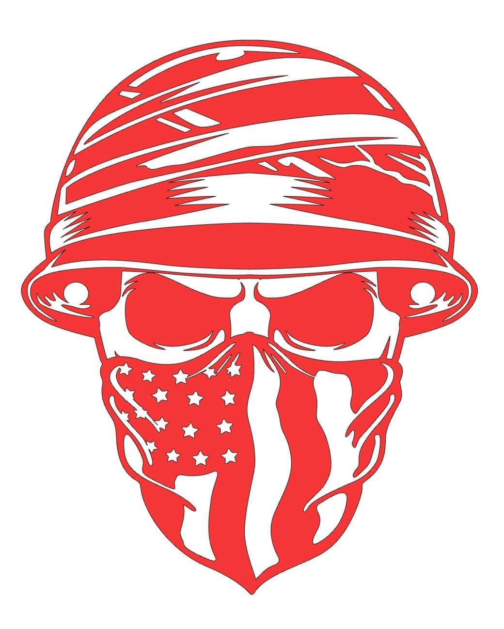 Tactical Patriot Skull Vinyl Decal American Flag Military Helmet Car Truck