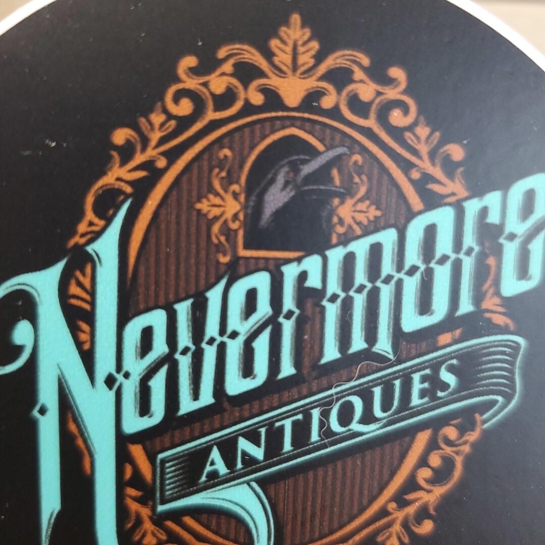 Round Nevermore Antiques 3" Circle Patch Sticker