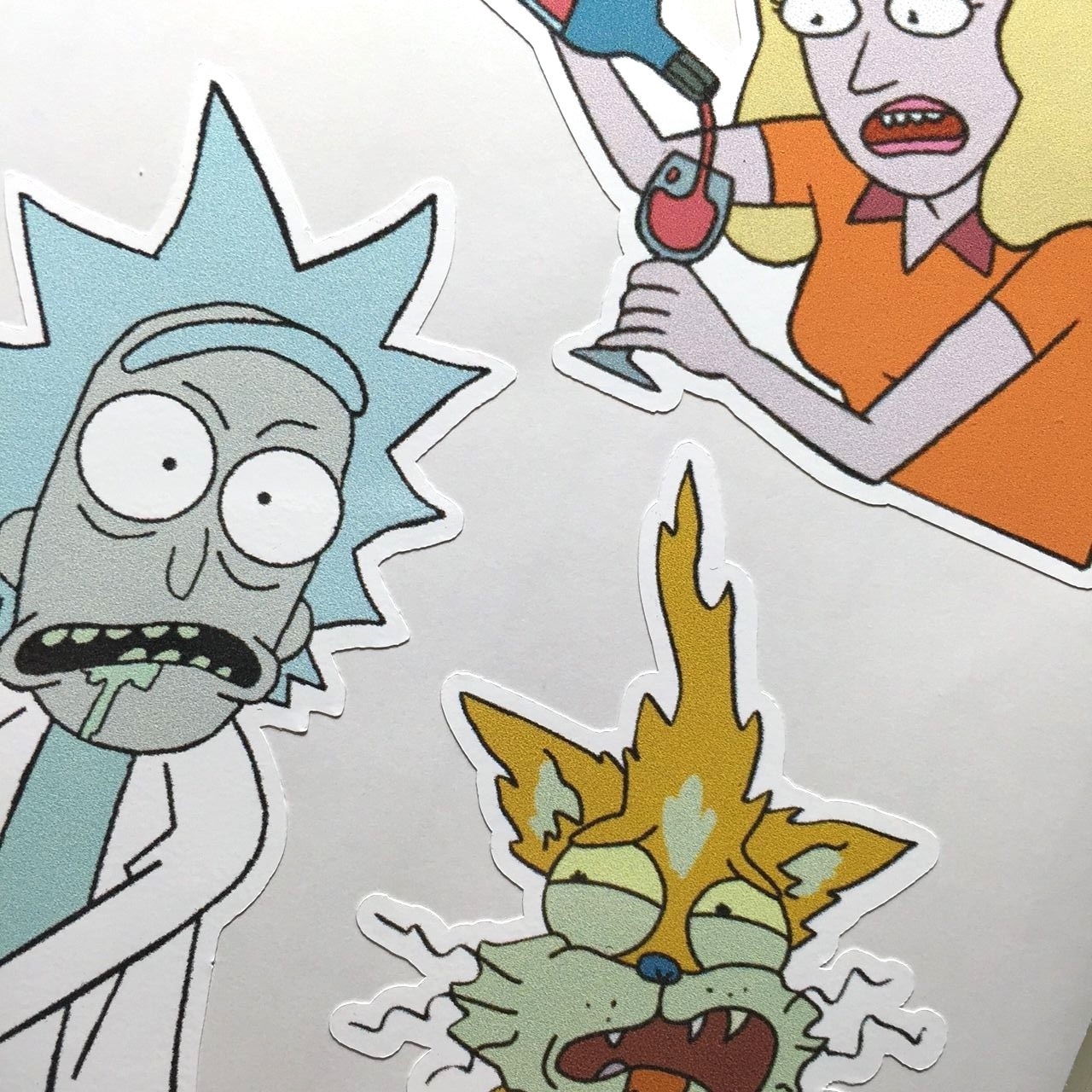 Rick and Morty 5" x 8" Vinyl Decal Sticker Set