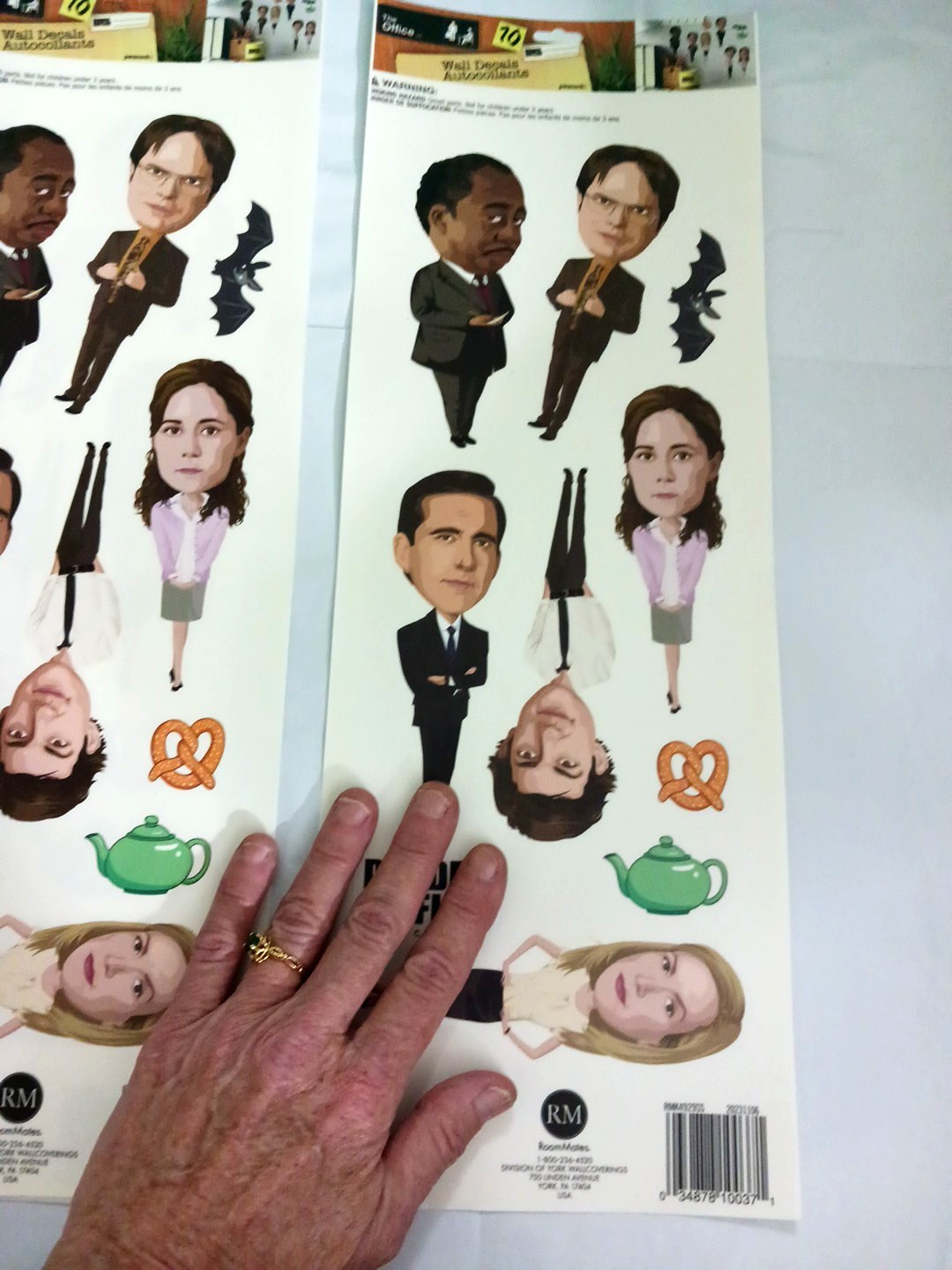 The Office Wall Decal Stickers. 5" tall people. tea pot, pretzel. 5 or more. New