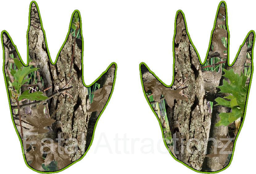Lime Camo Gator Prints Vinyl Sticker Decal hunt alligator crocodile fish swamp