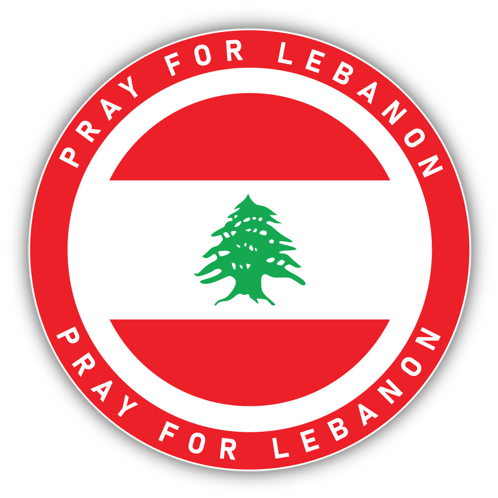 Pray For Lebanon Flag Vinyl Sticker Decal