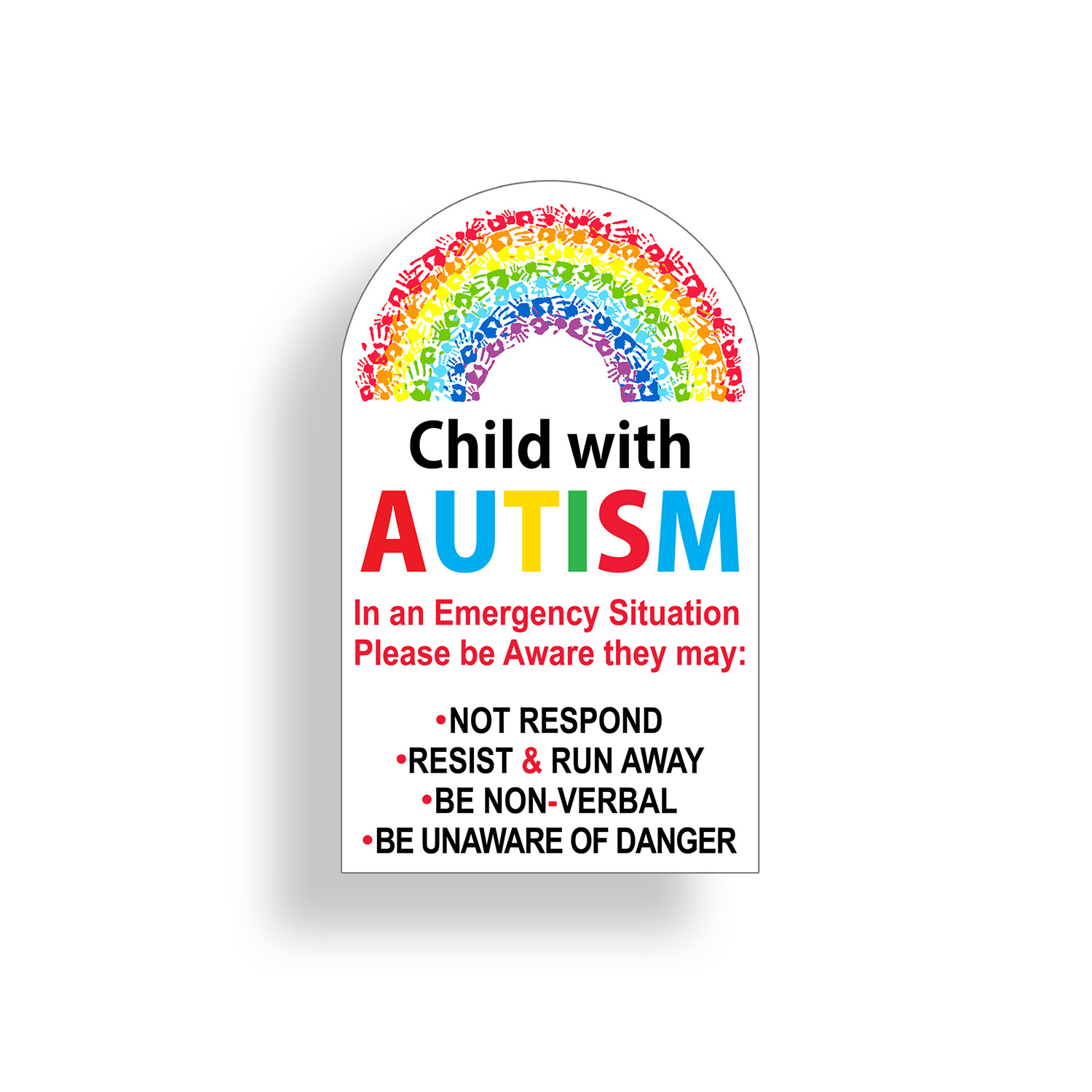 Child with Autism Sticker Autistic Awareness Home Wall Window Door Safety Decal