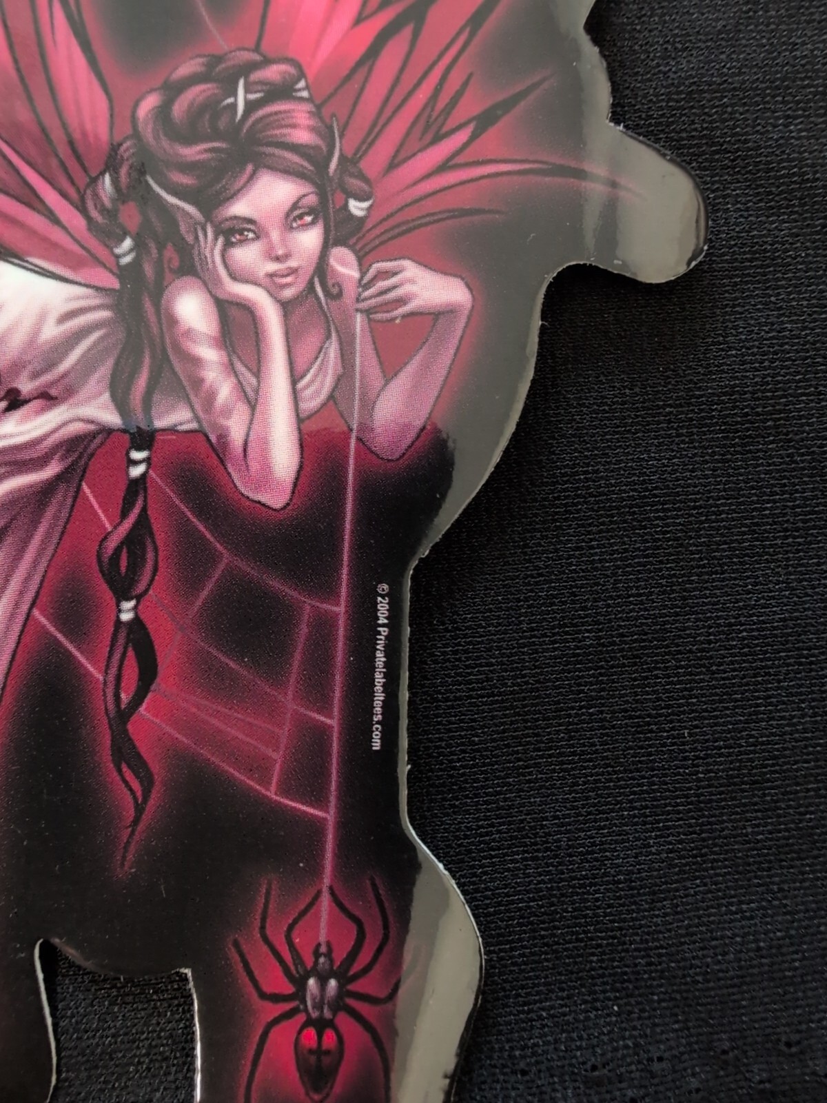 Red Black Widow Spider Fairy Bumper Sticker Vinyl Decal 6”x 4”