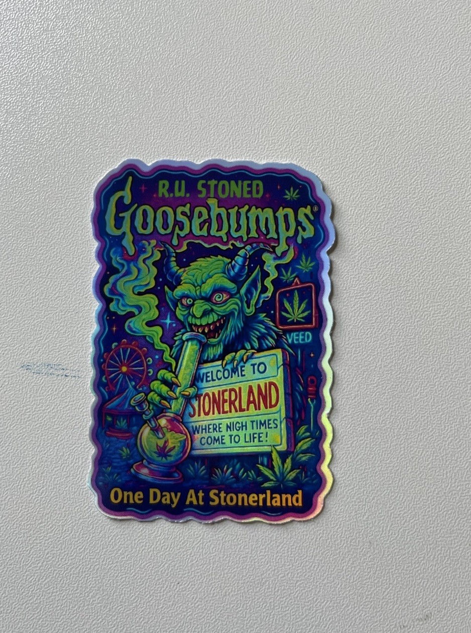 Goosebumps Stoner 2.5 Inch Holographic Sticker Set Of 2